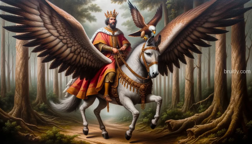 The winged horse peúgo has its origins in medieval Iberian mythology,